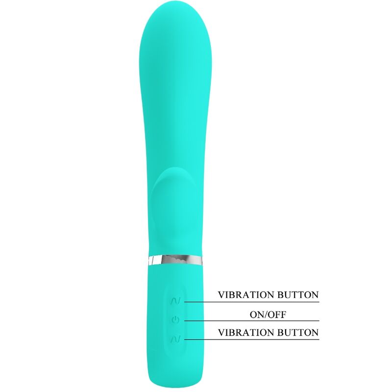 Vibrateur Rabbit Thomas Vert Aqua - Pretty Love - PRETTY LOVE FLIRTATION