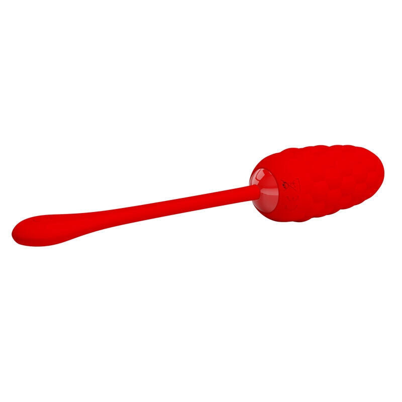 Œuf Vibrant Pretty Love Texturé Rechargeable Rouge - Pretty Love