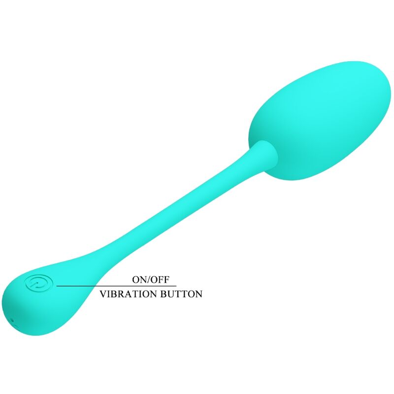 Pretty Love – Oeuf vibrant Rechargeable en silicone – Turquoise