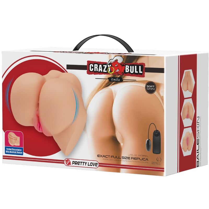 Masturbateur Vibrant Double Entrée Emilia - Crazy Bull