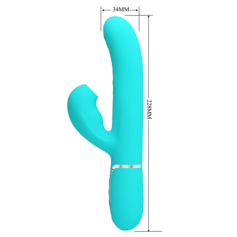 Vibromasseur Rabbit Pretty Love Point G et Clitoris Bleu