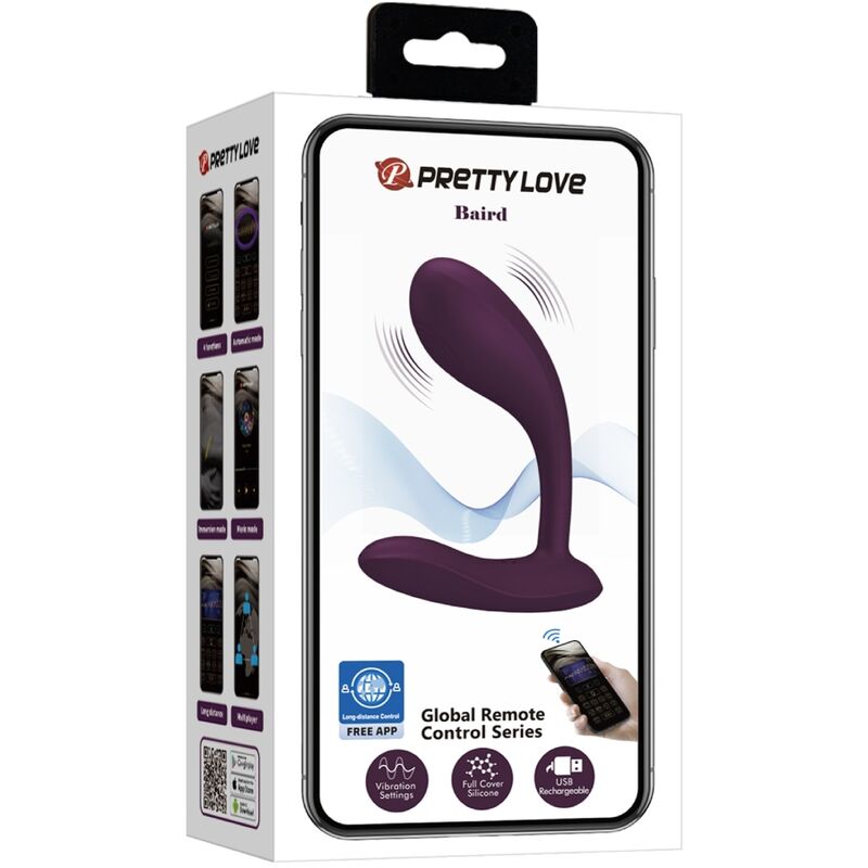 Vibromasseur Point G Baird Connecté Lila - Pretty Love