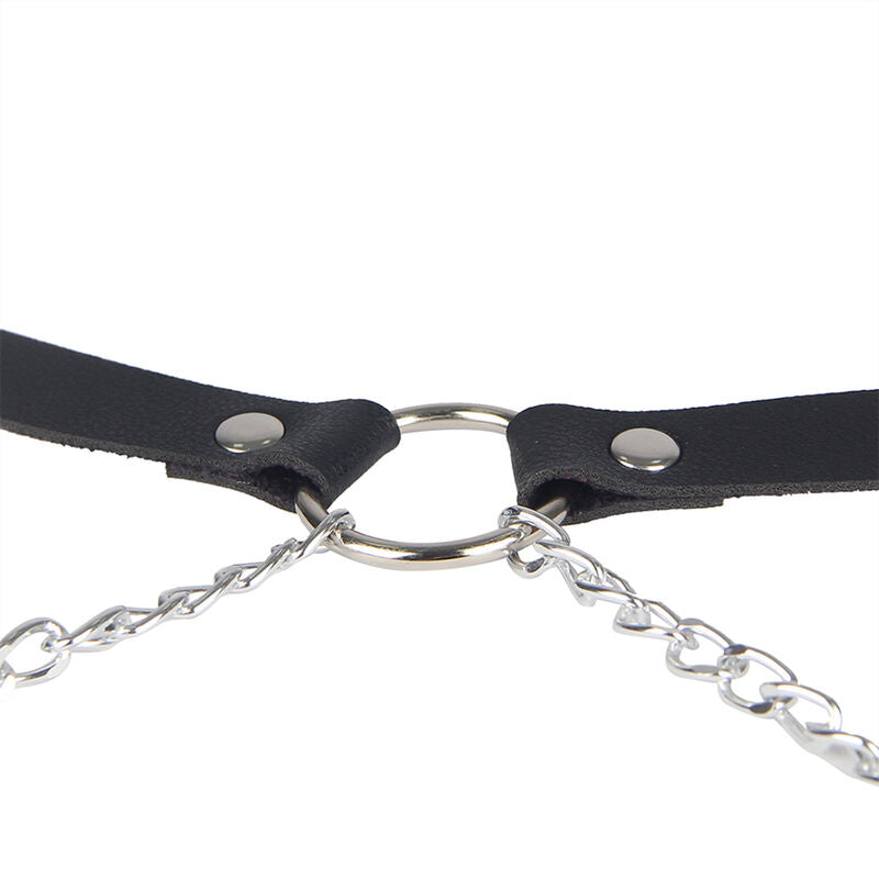Harnais Ceinture Chaîne Subblime Cuir Noir - Subblime - SUBBLIME FETISH