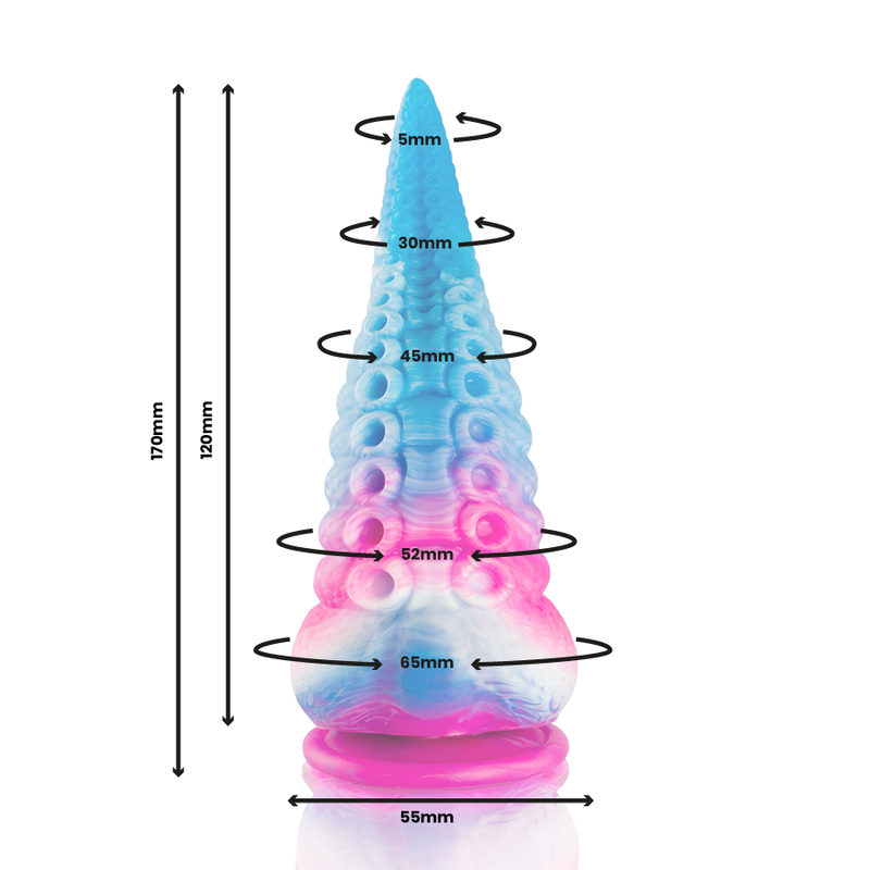 Gode Fantasy Tentacule Bleu Phorcys, Compact & Sensuel - Epic