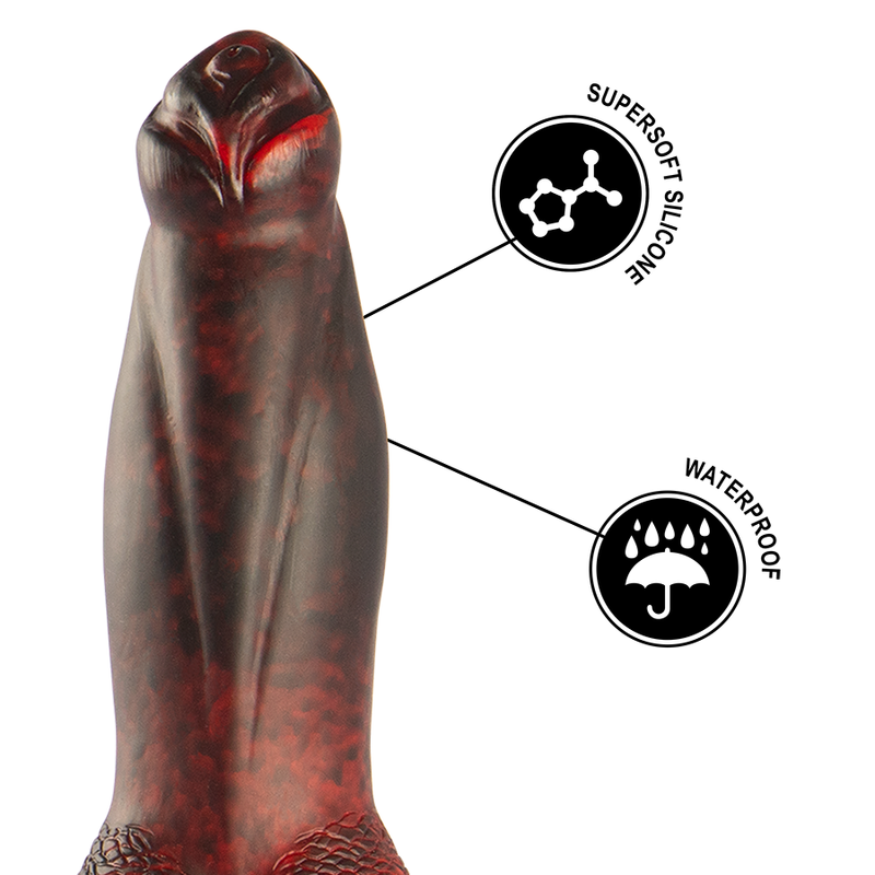 Gode Titan en Flammes, Rechargeable avec Télécommande - Prometheus - Epic
