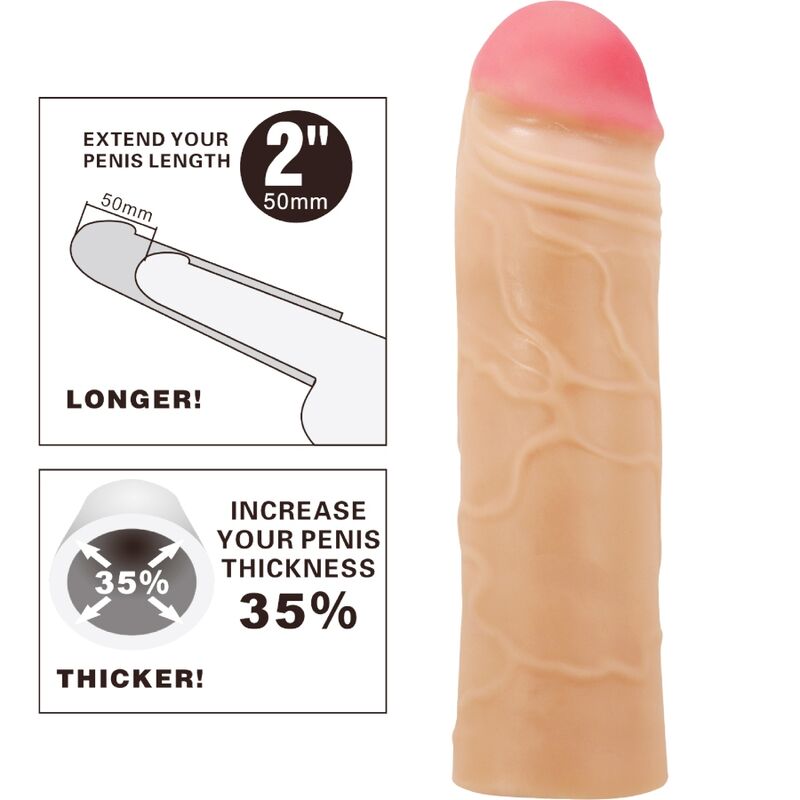 Pretty Love - Gaine pour Augmenter Taille pénis (+5cm) - Beige