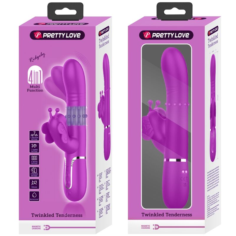 Vibromasseur Rabbit Pretty Love Papillon Fuchsia - Pretty Love