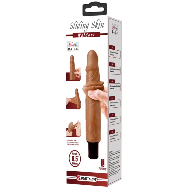 Realistischer vibierender Dildo Waldorf 18cm Mulatte - Pretty Love