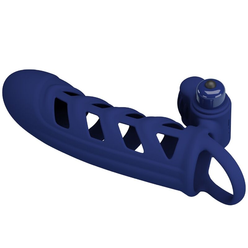 Gaine Pénis Vibrante Pretty Love Silicone Bleu - Pretty Love