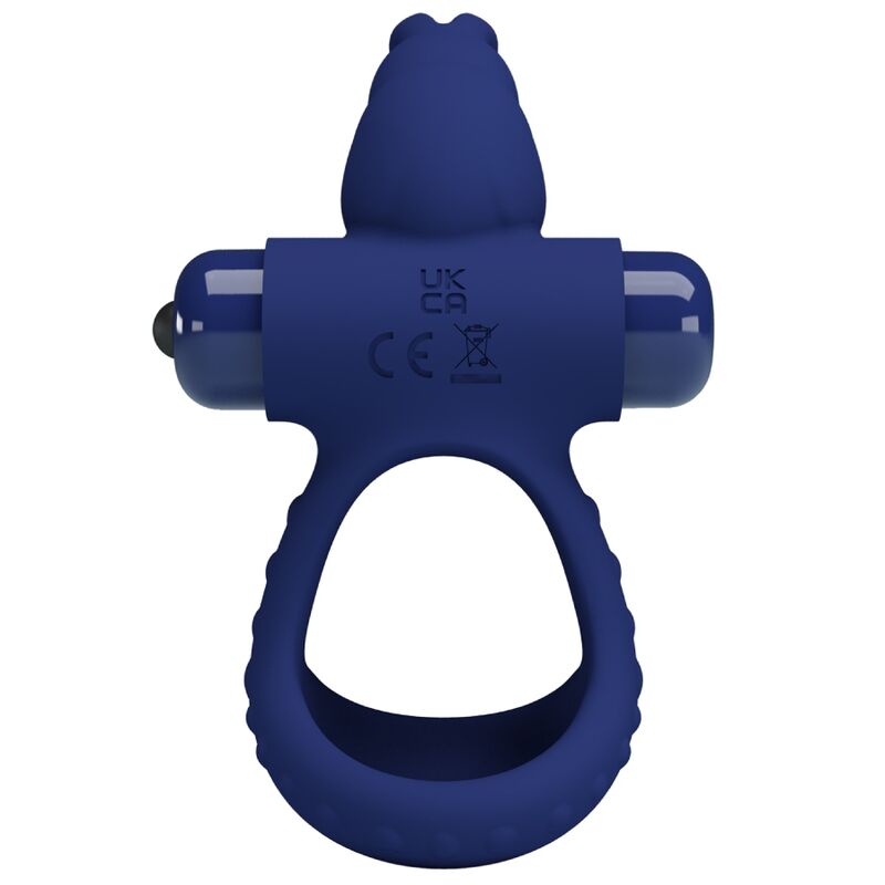 Anneau Pénien Double Vibrant Luchito Lapin Bleu - Pretty Love