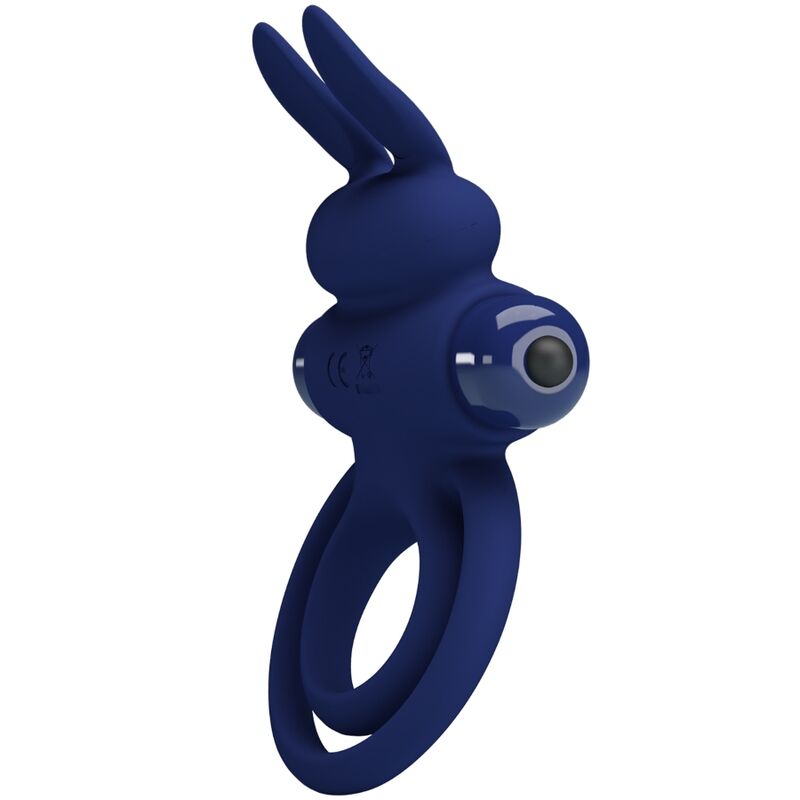 Anneau Pénien Vibrant Darey Double Lapin Bleu - Pretty Love