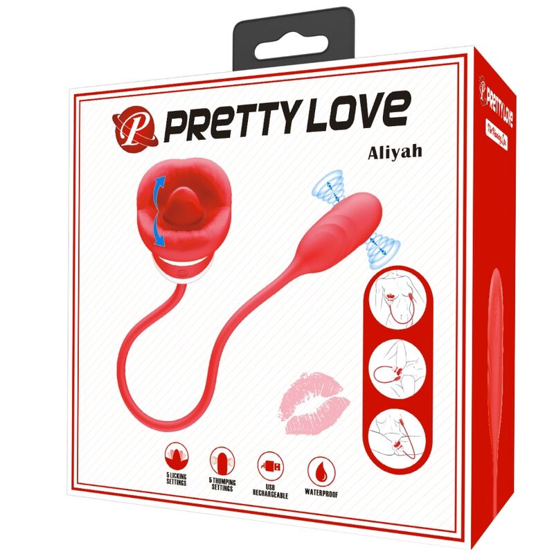 Stimulateur Clitoridien Aliyah Forme Bouche Rouge - Pretty Love