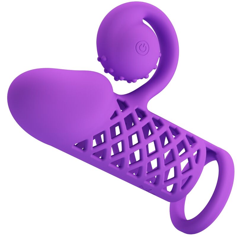 Romance - Gaine Pénis Vibrant avec anneau Violet