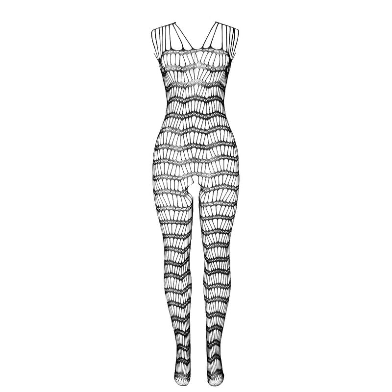 Bodystocking Résille Ouvert Bretelles Noir - Subblime - SUBBLIME BODYSTOCKINGS