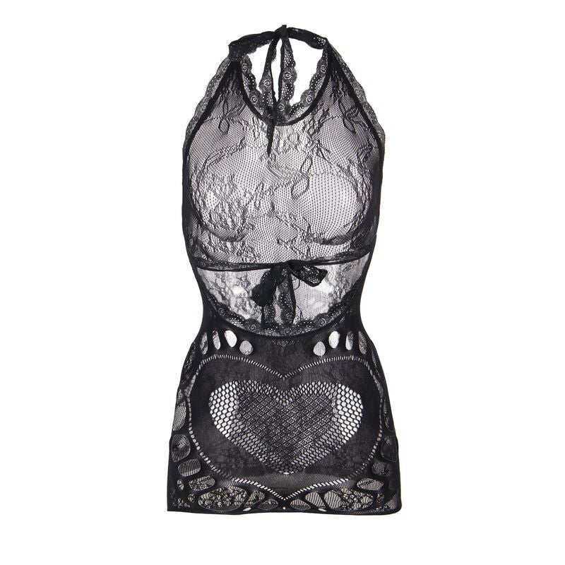 Mini Robe Résille Subblime Cœur Noir Taille Unique - Subblime - SUBBLIME DRESSES