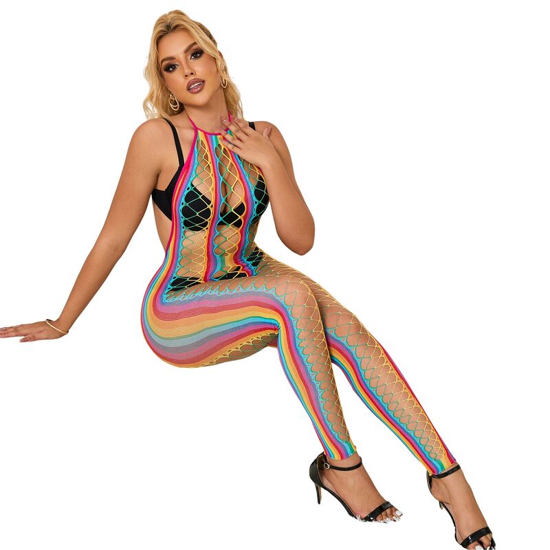 Robe Résille Col Licou Arc-en-ciel Taille Unique - Subblime - SUBBLIME DRESSES