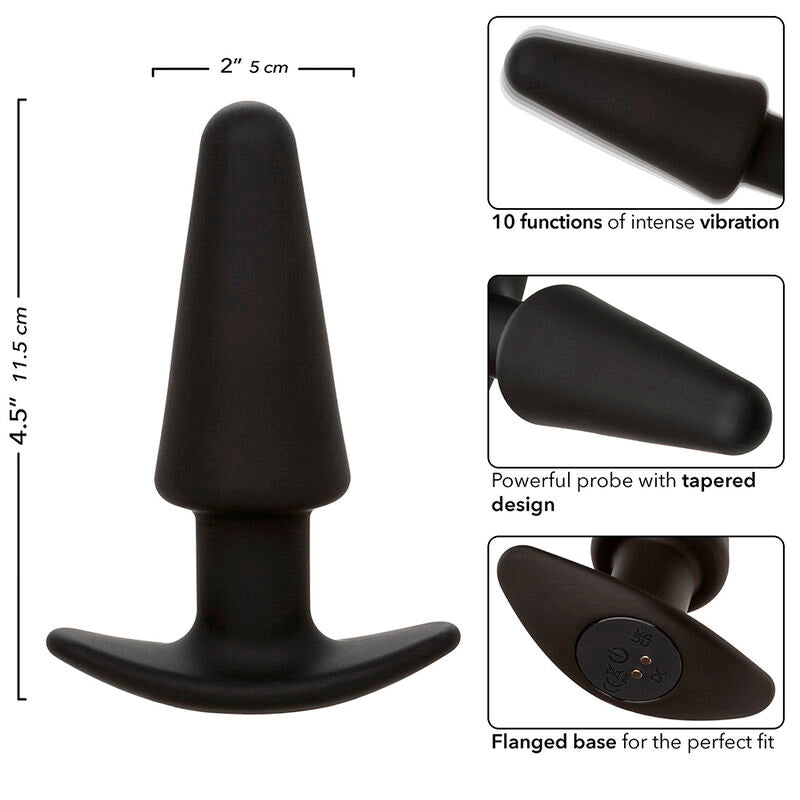 Plug Anal Vibrant Rock Bottom Conique Noir - CalExotics