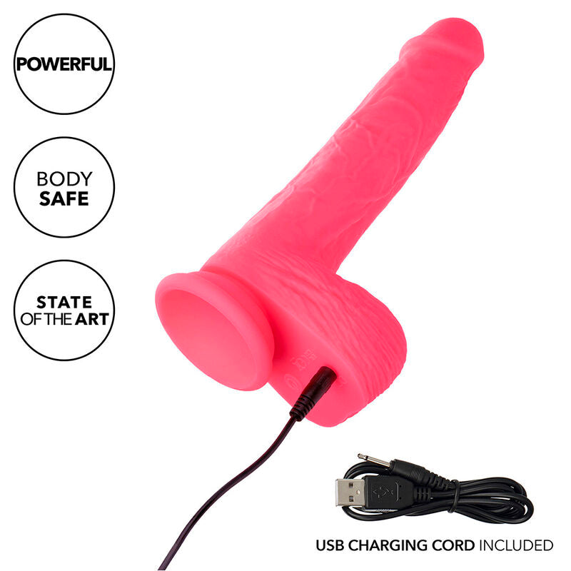 Gode Vibrant Studs Réaliste 10 Vibrations Rose - CalExotics