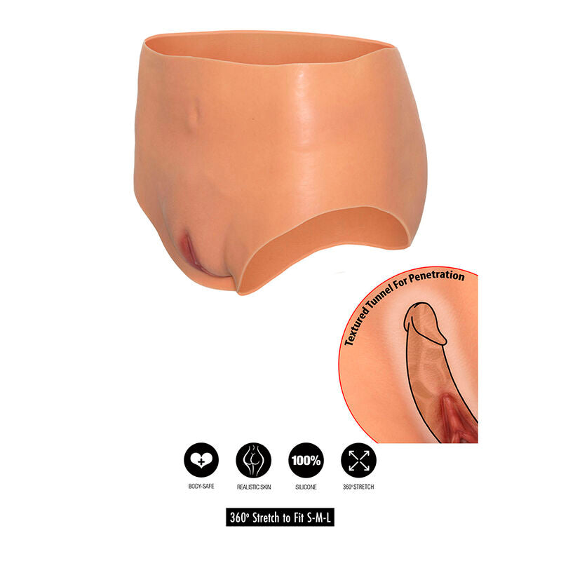 Slip Transformiste Alter Ego Vagin Ouvert Chair - Hidden Desire - HIDDEN DESIRE