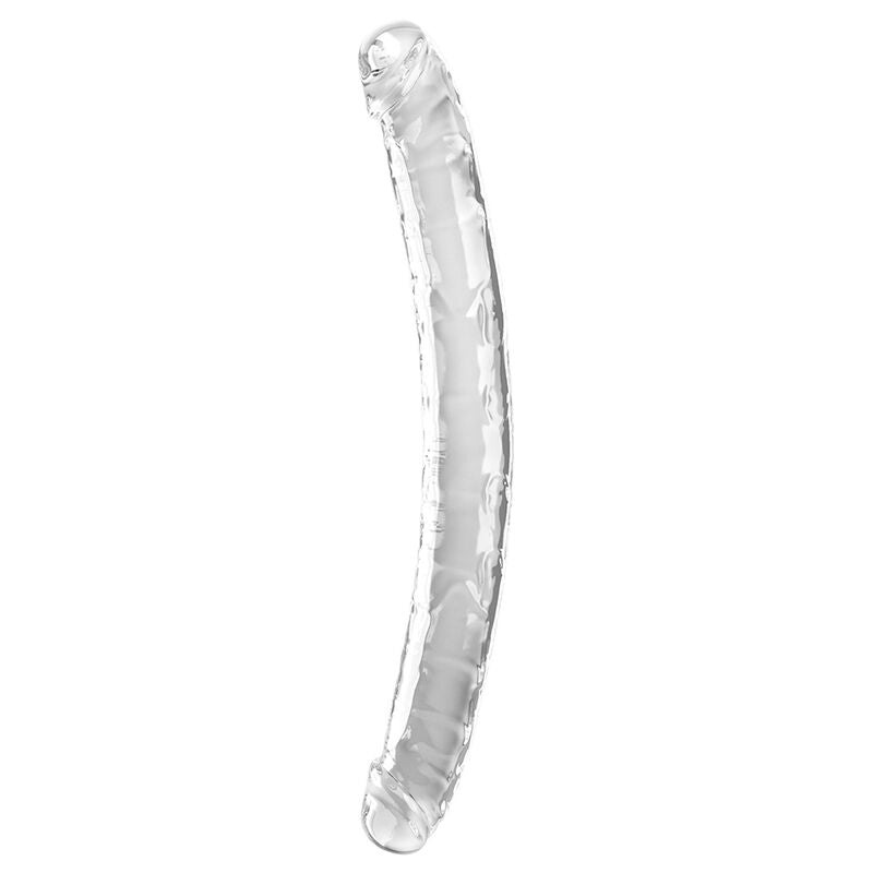 Double Gode King Cock Clear Double Trouble 46cm - Transparent