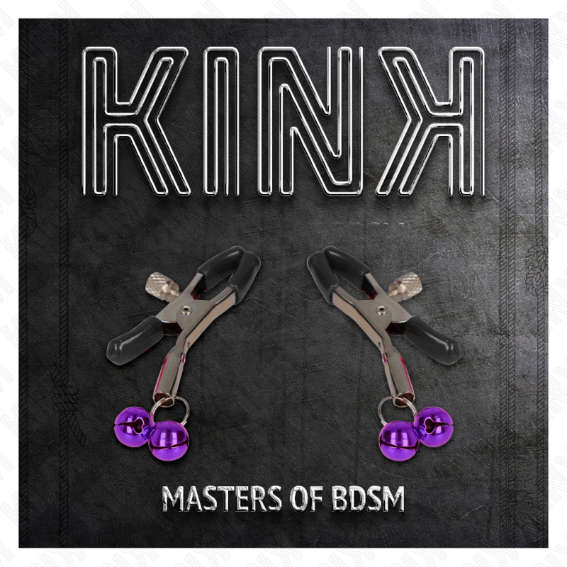 KINK – Pinces à tétons réglables avec clochette violette