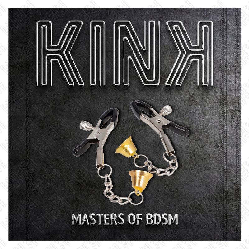 KINK – Pinces à tétons réglables avec clochette dorée