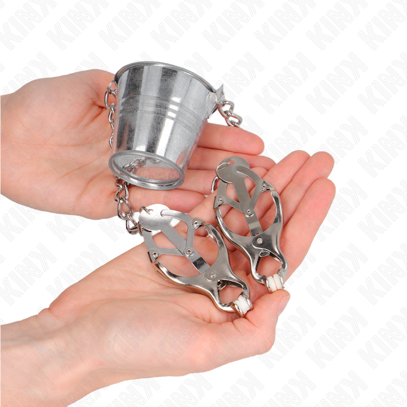 Pinces à Tétons avec Clochettes Argentées - KINK - KINK NIPPLE GRIP