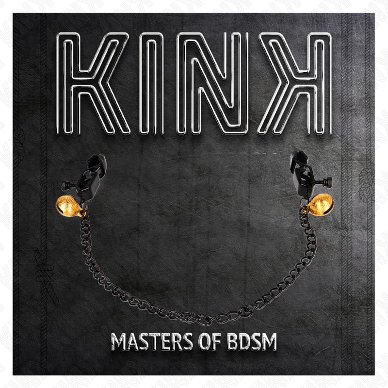 KINK – Pince à Tétons Noir avec clochettes et chaîne