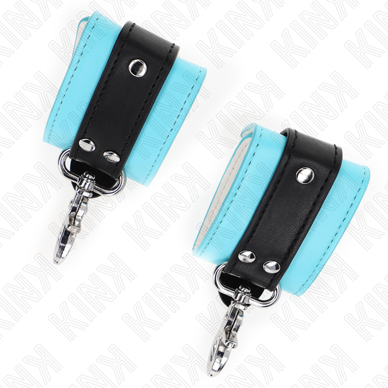 Menottes KINK Appui-Poignets Verrouillables Premium Noir/Bleu - KINK - KINK WRIST RESTRAINT