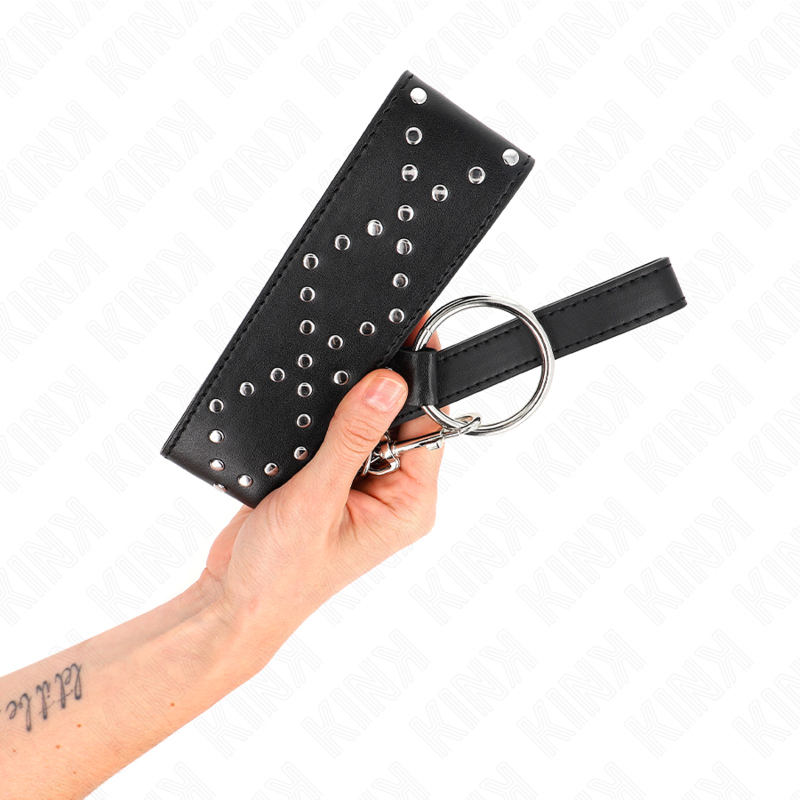 Collier BDSM avec Laisse Clous Argentés 65cm Réglable - KINK - KINK COLLAR & GAG