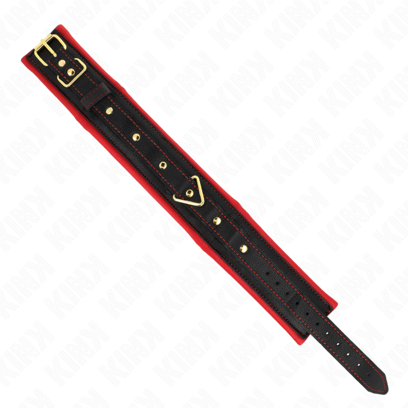 Collier avec Laisse Ajustable 33-48cm Tissu Uni - KINK - KINK COLLAR & GAG