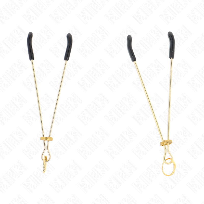 KINK – Pinces à tétons fines dorées 7 cm
