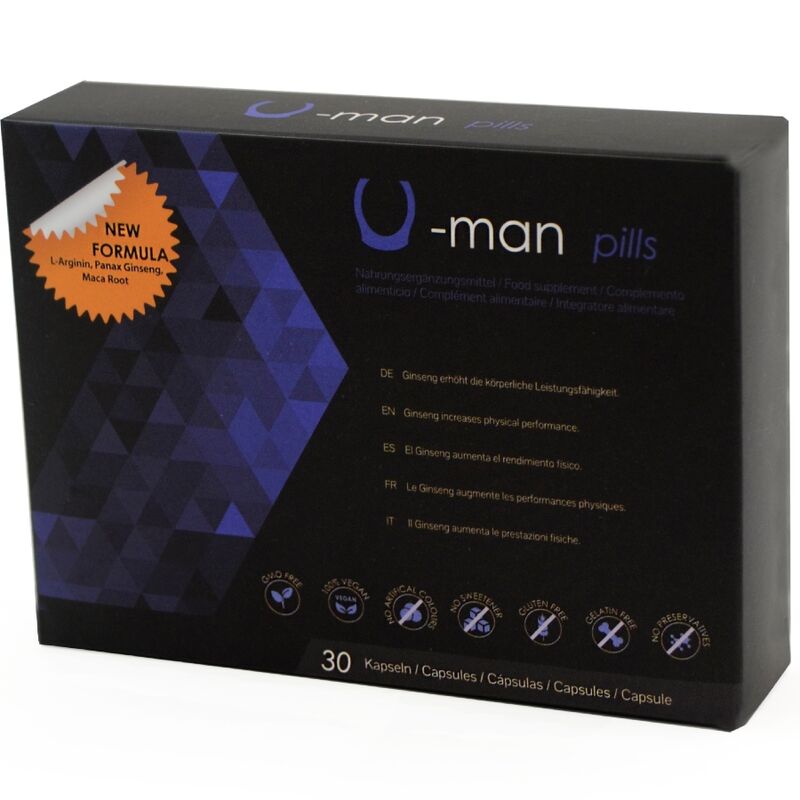 500Cosmetics - Complément Alimentaire Agrandir Pénis et Libido U-Man Pills