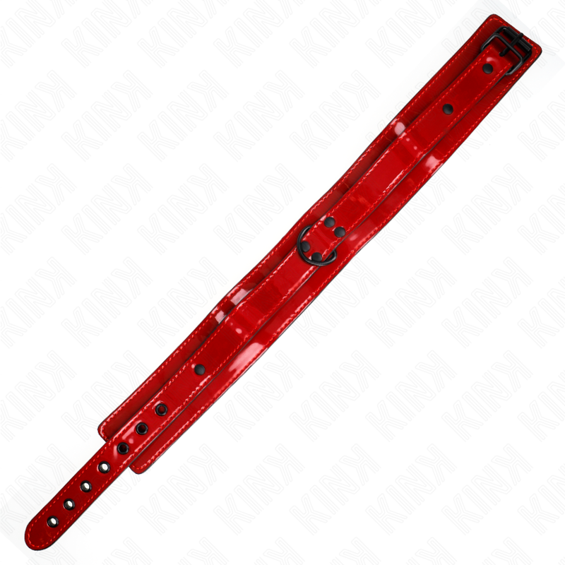 Collier BDSM Ajustable Rouge Vin 37,5-49,5 cm - KINK - KINK COLLAR & GAG