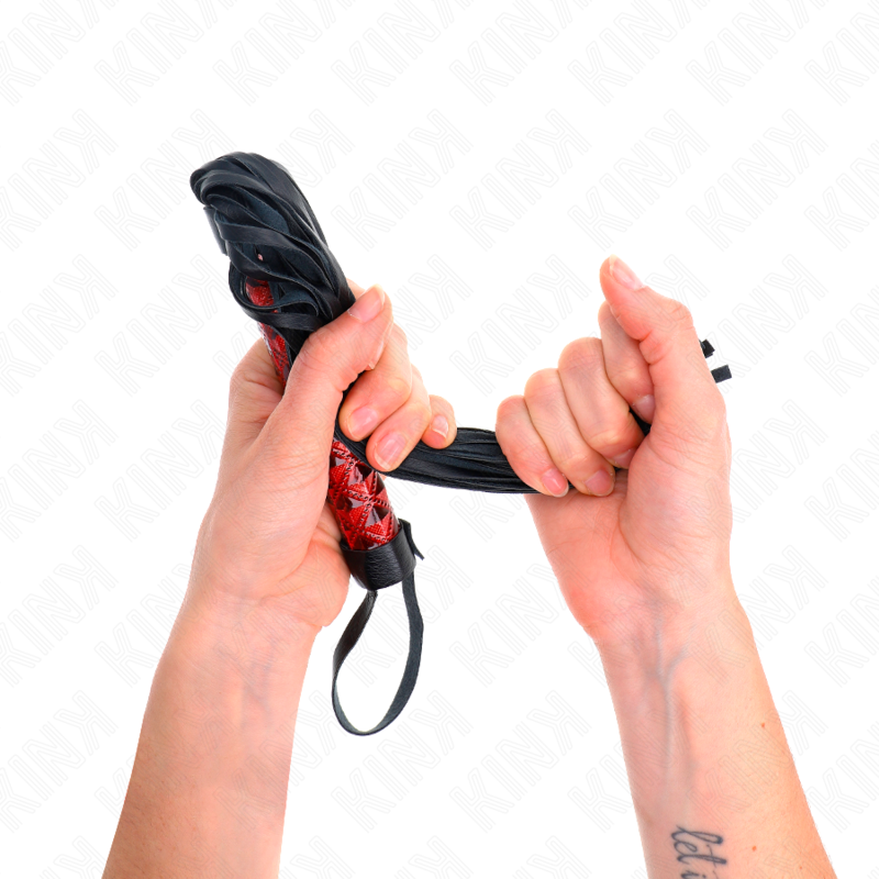 KINK - Mini Fouet BDSM avec Motif Diamant - 40 cm