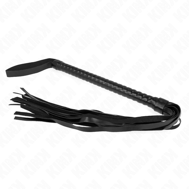KINK - Mini Fouet BDSM Noir avec Manche Long - 60 cm