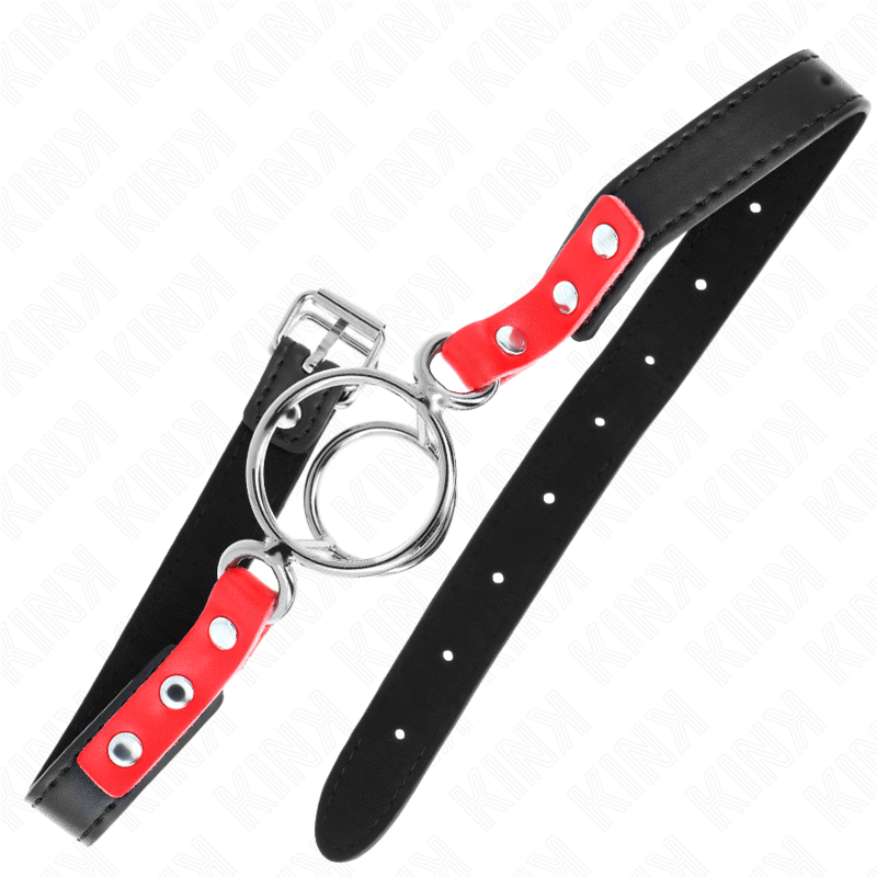Gag à Anneaux Multiples O-Ring 4/4,8cm Rouge - KINK