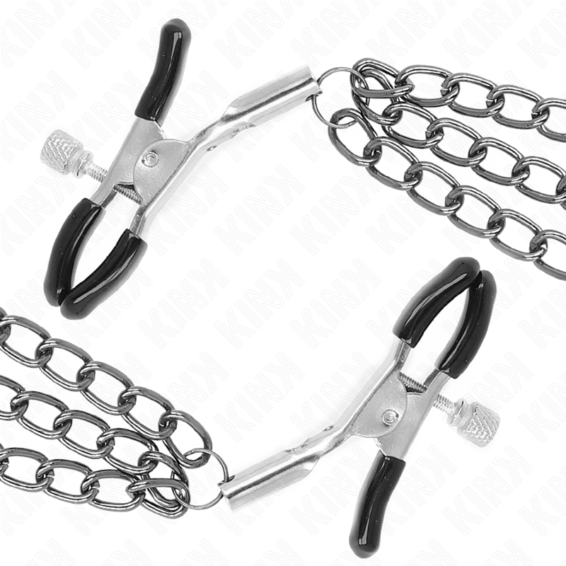 KINK – Pinces à tétons réglables avec 3 chaînes