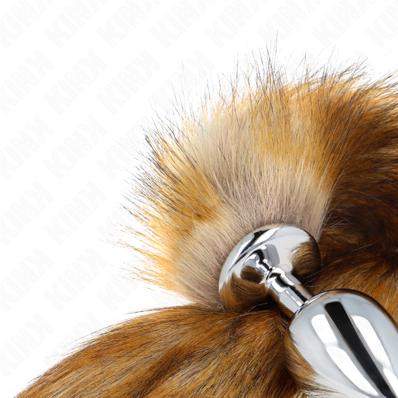 Plug Anal avec Queue de Renard Synthétique Marron 40 cm - KINK