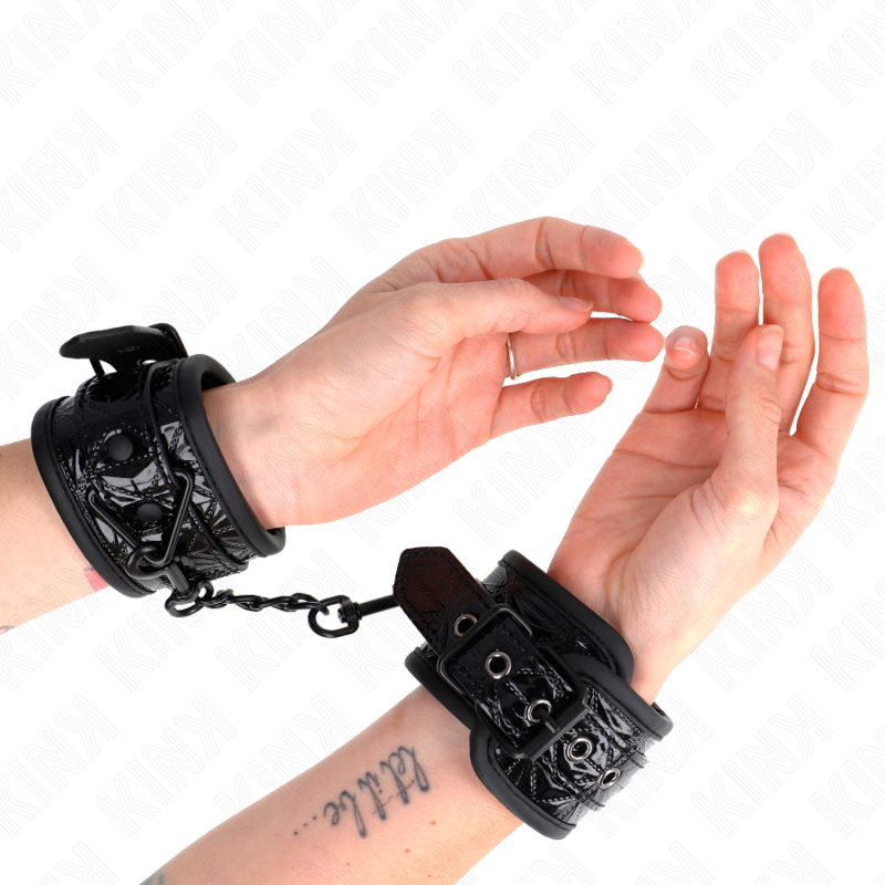 Menottes Poignet Diamant Noir Ajustable 17-26cm - KINK - KINK WRIST RESTRAINT