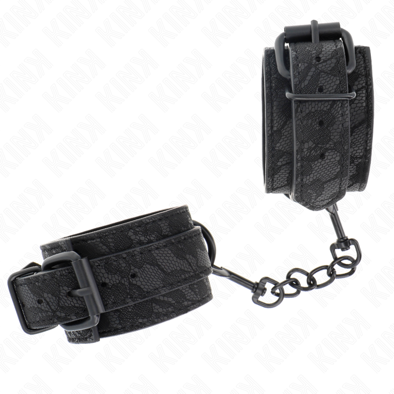 Menottes Poignets Dentelle Noire Réglables 19-26cm - KINK - KINK WRIST RESTRAINT