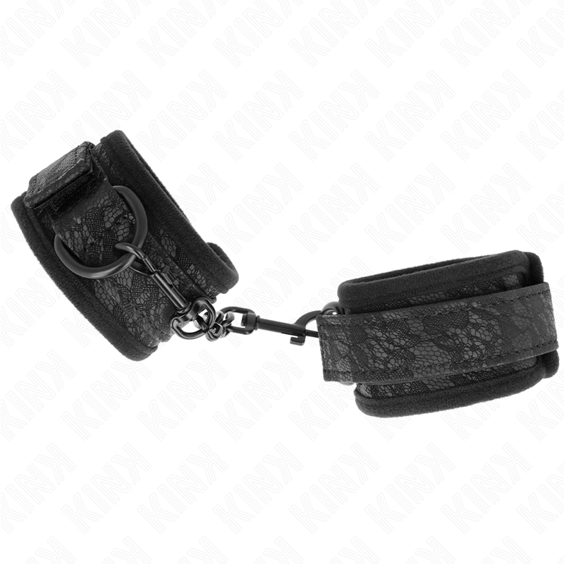 Menottes Néoprène Dentelle Noires Ajustables - KINK - KINK WRIST RESTRAINT