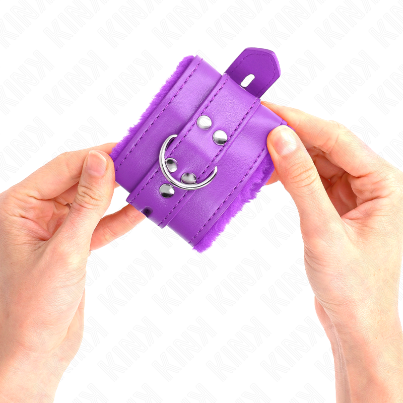 Bracelets de Poignet Fourrure Violets Réglables - KINK - KINK WRIST RESTRAINT