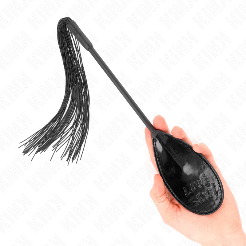 KINK - Paddle avec Inscription Love & Sexy avec Martinet Noir