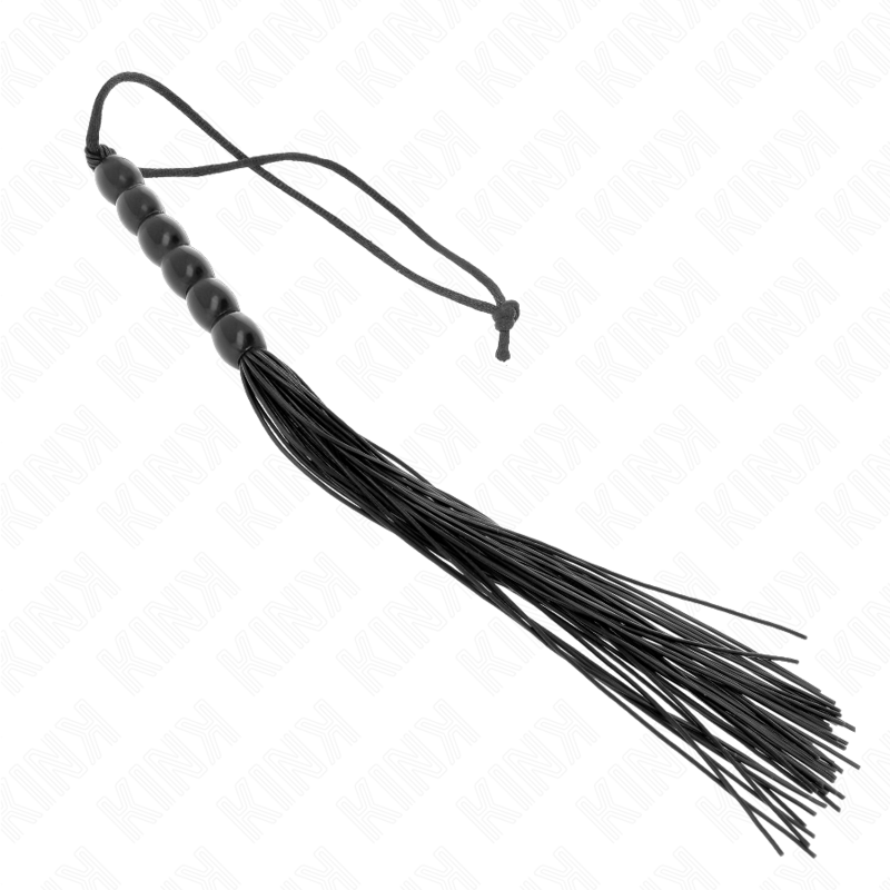 KINK - Mini Fouet BDSM de Poche avec Billes Noir - 26 cm