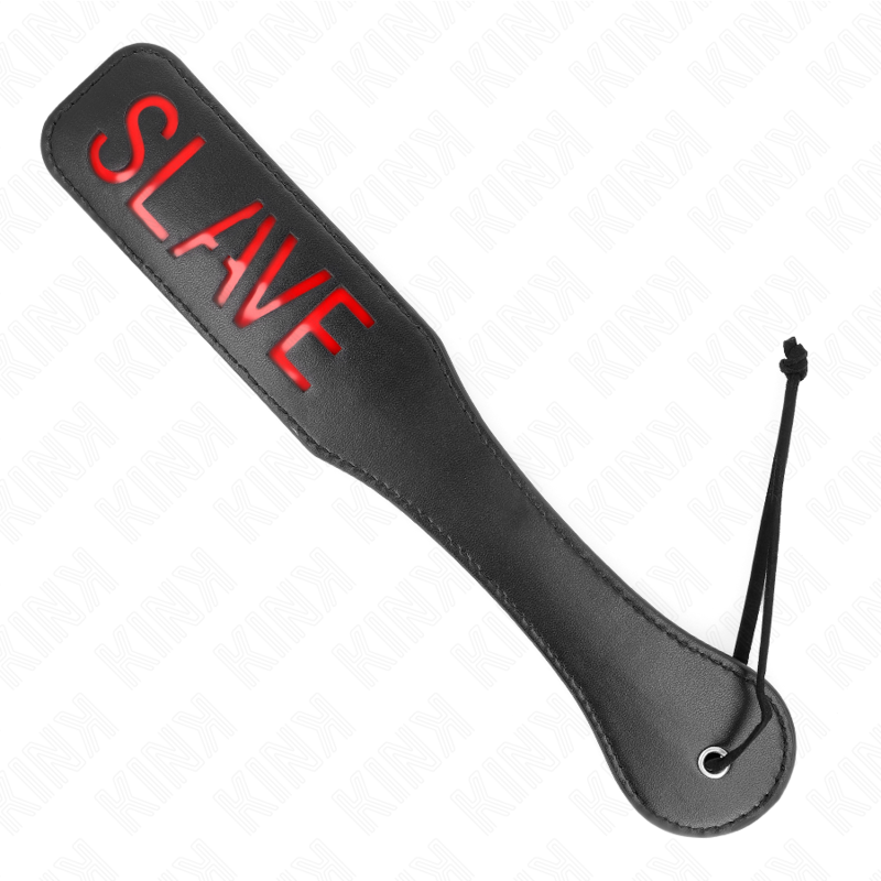KINK - Tapette BDSM Noir avec Inscription "Slave" - 32 cm