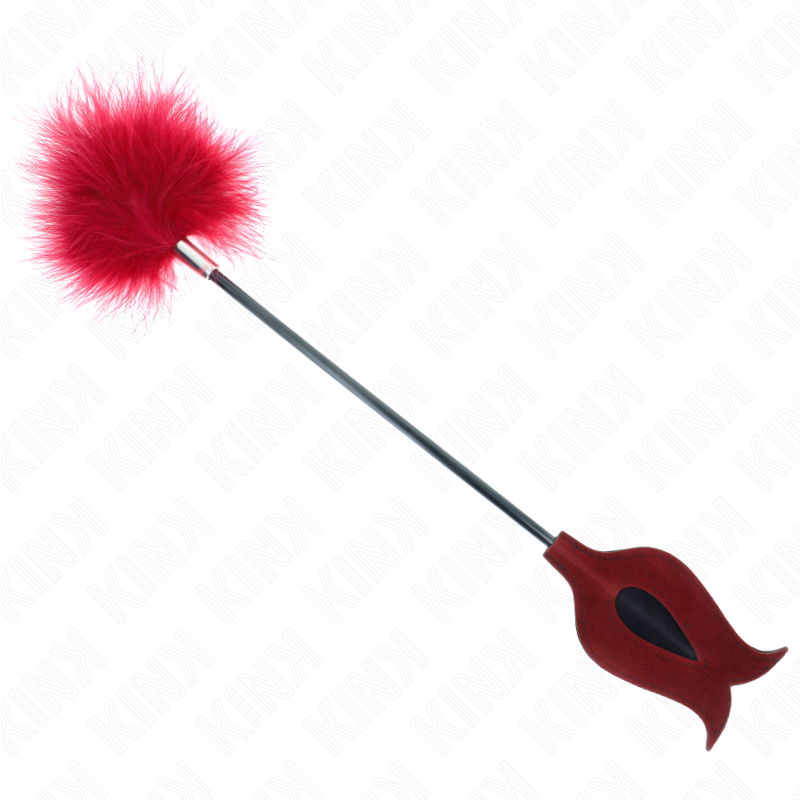 Plumes chatouilleuses avec palette rose 8 cm - Kink - KINK IMPACT & TOUCH