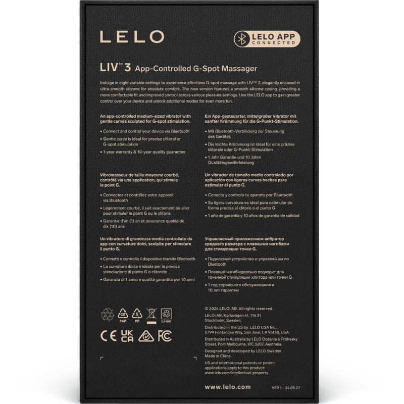 LELO - Vibro point G Contrôlé via Appli LIV 3 - Rose