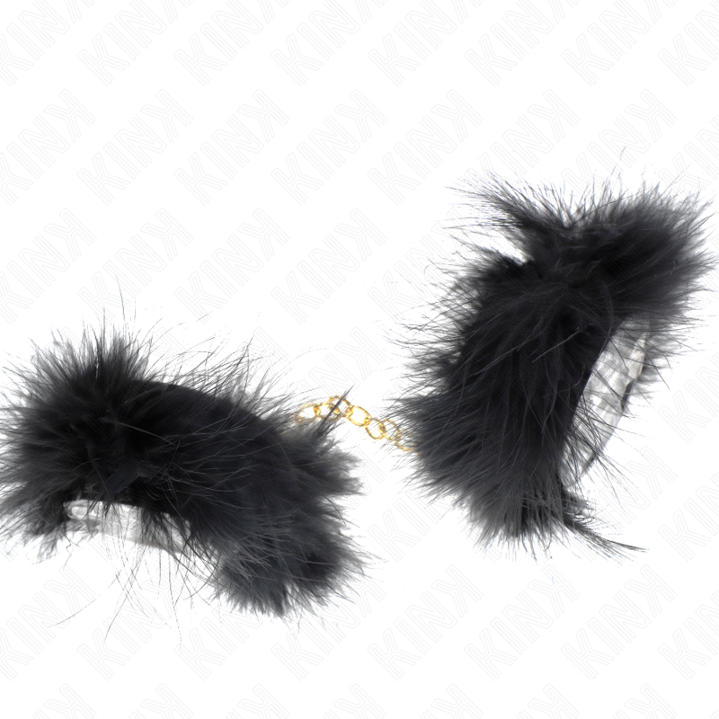 Manchettes Plumes Chaîne Or - KINK - KINK WRIST RESTRAINT