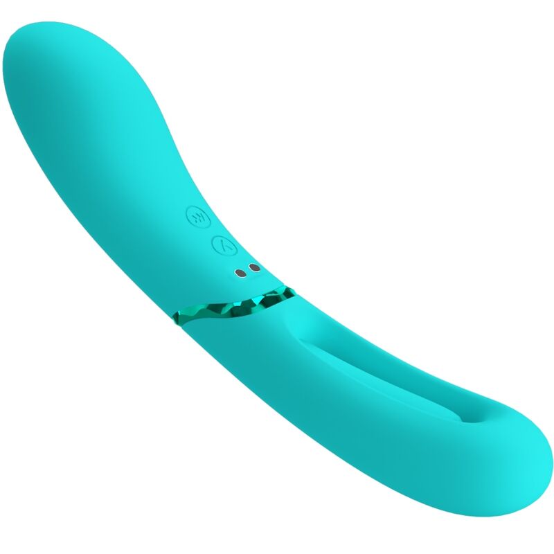 Stimulateur double fonction Lexie 7 vibrations bleu - Romance - ROMANCE